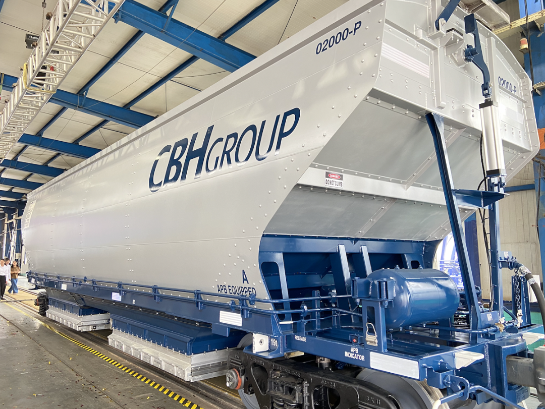 CRRC Meishan exports aluminum alloy grain hopper cars to Anstralia